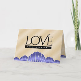 Cartão De Agradecimento Aniversário de Casamento do Elegant 17th Shells