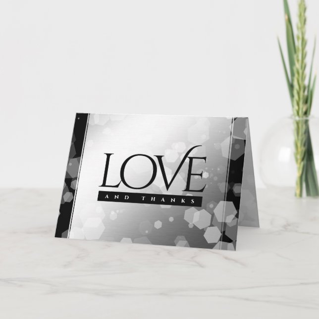 Cartão De Agradecimento Aniversário de Casamento do Platinum 70 Elegante (Frente)