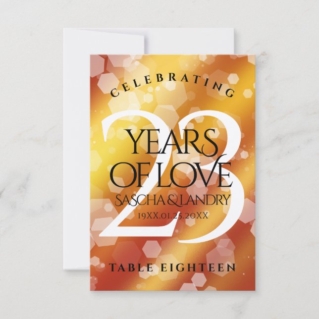 Cartão De Agradecimento Aniversário de Casamento Imperial Topaz (Frente)