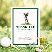 Aniversário de Golfe Esportivo Verde Moderno 