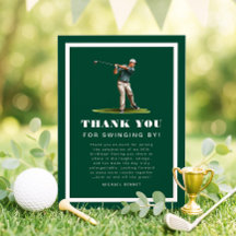 Aniversário de Golfe Esportivo Verde Moderno