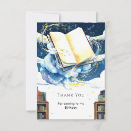 Cartão De Agradecimento Aniversário de Histórias da Biblioteca Mágica Edit