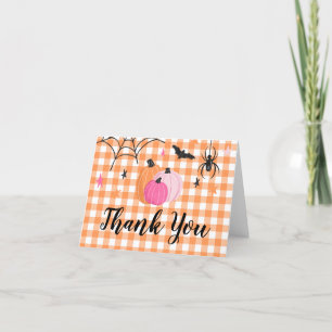 Cartão De Agradecimento Aniversário de Menina Espetacular de Halloween Abó