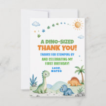 Aniversário de Um Ano Dinosaur Stomp Chomp Aquarel