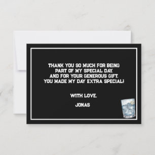 Cartão De Agradecimento Aniversário de vamos Vodka