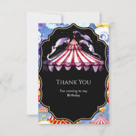 Cartão De Agradecimento Aniversário do Circo Boho Celestial
