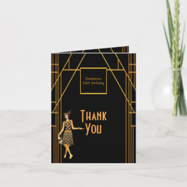 Cartão De Agradecimento Aniversário do dia 50 de 1920