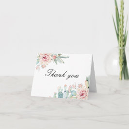 Cartão De Agradecimento Aniversário do Elegant Watercolor floral