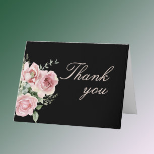 Cartão De Agradecimento Aniversário do Elegante Floral a Qualquer Ano