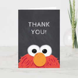 Cartão De Agradecimento Aniversário do Elmo da Rua Sésamo no Quadro Negro