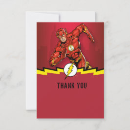 Cartão De Agradecimento Aniversário do Flash Obrigado
