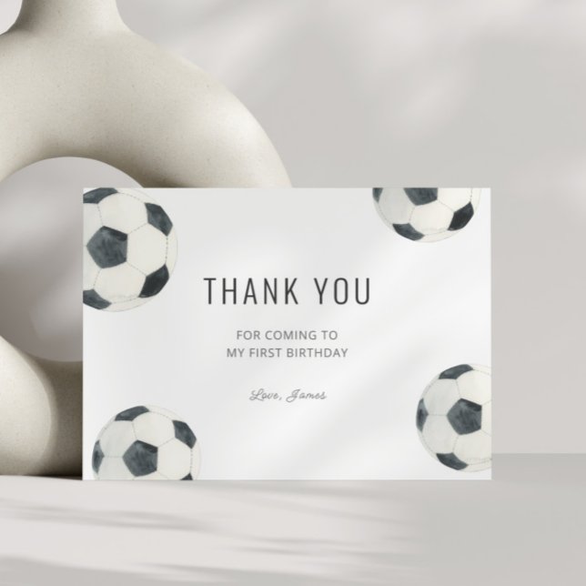 Cartão De Agradecimento Aniversário do Jogo do Futebol Boy (Criador carregado)