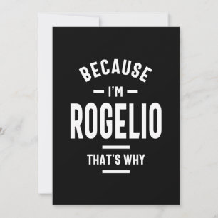 Cartão De Agradecimento Aniversário do Nome Personalizado Rogelio