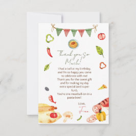 Cartão De Agradecimento Aniversário do Nosso Pequeno Almôndega