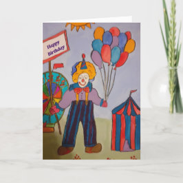 Cartão De Agradecimento Aniversário do Palhaço de Aniversário