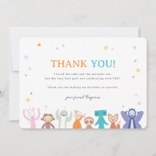 Cartão De Agradecimento Aniversário do Personagem Slumberkins