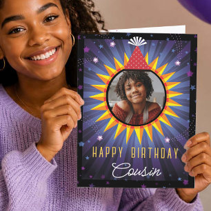 Cartão De Agradecimento Aniversário do Primo Fotos Personalizadas Celestia