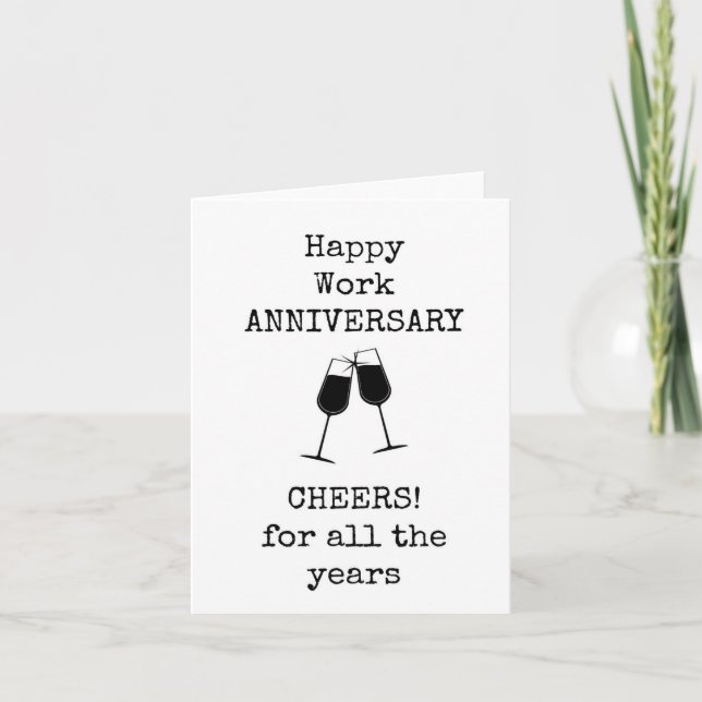 Cartão De Agradecimento Aniversário do Trabalho, Colega, Amigo, Chefe, Saú (Frente)