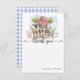 Cartão De Agradecimento Aniversário dos Animais das Explorações Aquícolas