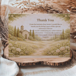 Cartão De Agradecimento Aniversário Floral Campestre Romântico
