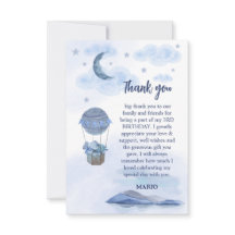 Aniversário fofo do balão azul