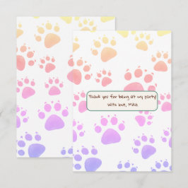 Cartão De Agradecimento Aniversário Infantil no Estilo Selva