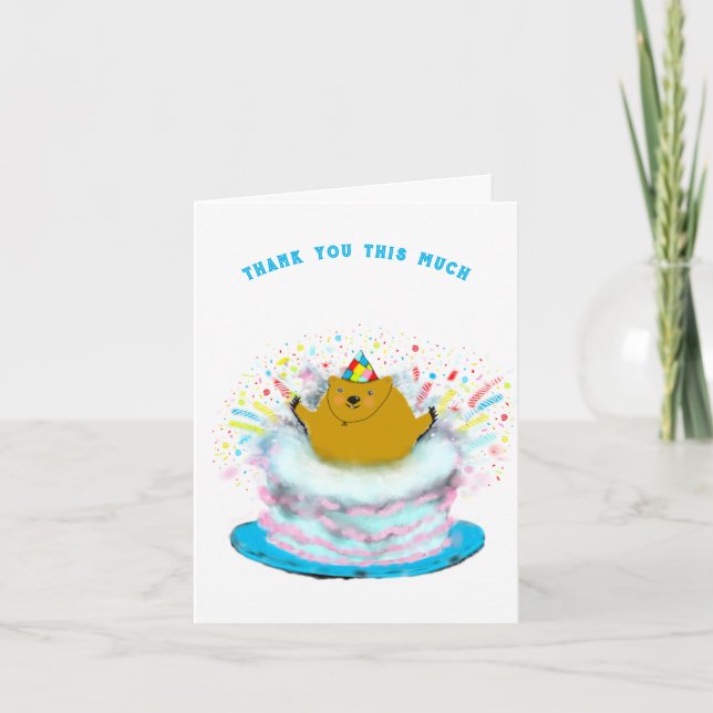 Cartão De Agradecimento Aniversário Obrigado (Frente)