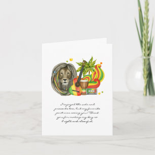 Cartão De Agradecimento Aniversário One Love Foto Obrigado