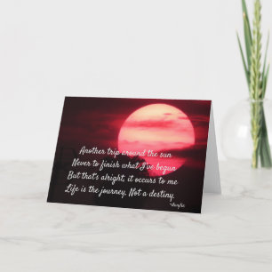 Cartão De Agradecimento Aniversário - Outra Viagem ao Redor do Sol