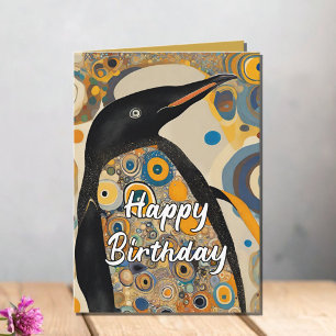 Cartão De Agradecimento Aniversário Personalizado de 50° Art Nouveau Pengu