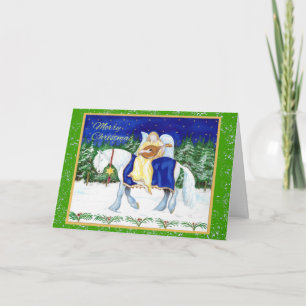 Cartão De Agradecimento Anjo tocando uma melodia alegre Natal