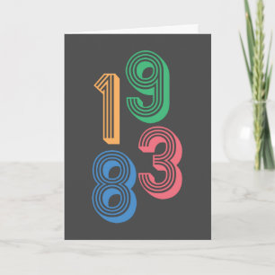 Cartão De Agradecimento Ano de nascimento - 1983 - 40º Aniversário