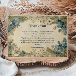 Cartão De Agradecimento Antique Botanical Art Nouveau Sweet Sixteen