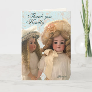 Cartão De Agradecimento Antique Victorian Dolls Thank You Card