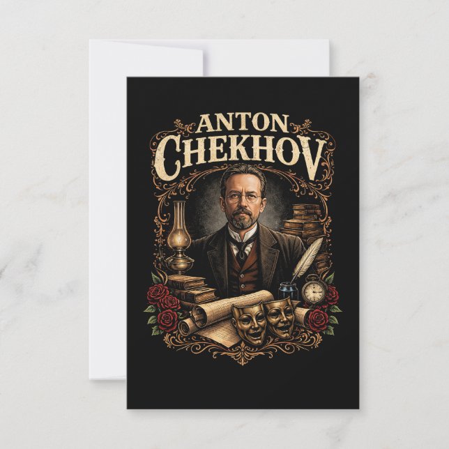 Cartão De Agradecimento Anton Tchékhov (Frente)