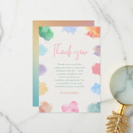 Cartão De Agradecimento Any age sip and paint birthday 