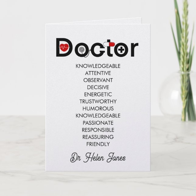 Cartão de agradecimento ao médico (Frente)