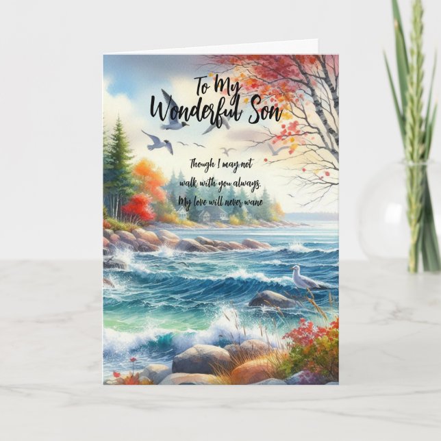 Cartão De Agradecimento Ao Meu Filho Maravilhoso... (Frente)