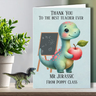 Cartão de Agradecimento ao Professor Dinossauro