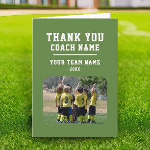 Cartão de Agradecimento ao Treinador com Foto do N