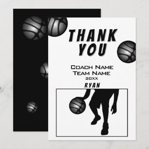 Cartão de Agradecimento ao Treinador de Basquete P