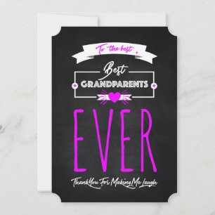 Cartão De Agradecimento Aos melhores, melhores avós de todos os tempos, ob