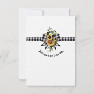 Cartão De Agradecimento Apenas uma Nota Rápida para Dizer Olá