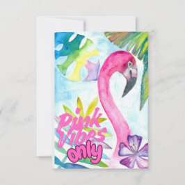 Cartão De Agradecimento Apenas Vibrações Rosa – Flamingo Rosa