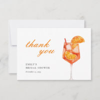 Aperol Spritz Floral Watercolor Chá de panela