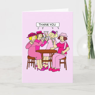 Cartão De Agradecimento Apoio ao cancer de mama Obrigado Senhoras a Rosa