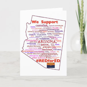 Cartão De Agradecimento Apoio escolar de arizona