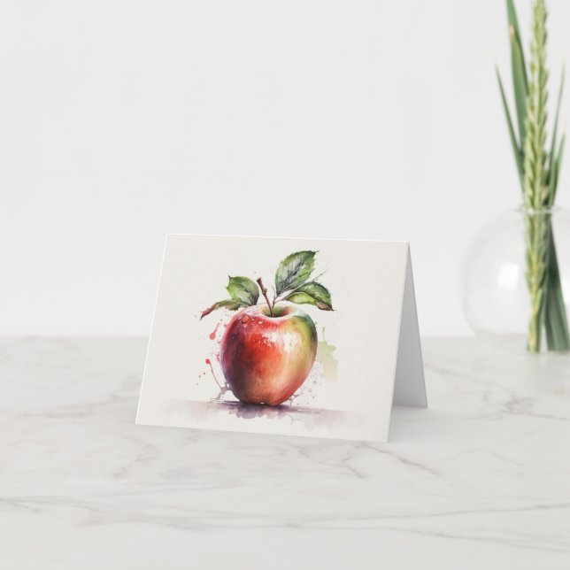 Cartão De Agradecimento Apple vazio (Frente)