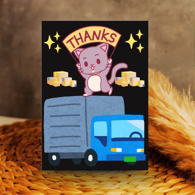 Cartão De Agradecimento Appreciation Card for Delivery Driver Custom Text (Criador carregado)