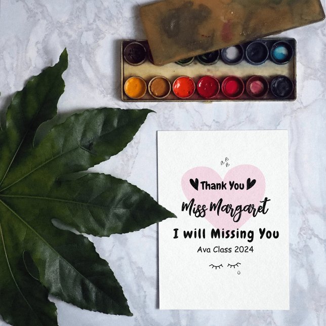 Cartão De Agradecimento Apreciação de Professores Agradeço ao Costume Esco (Criador carregado)